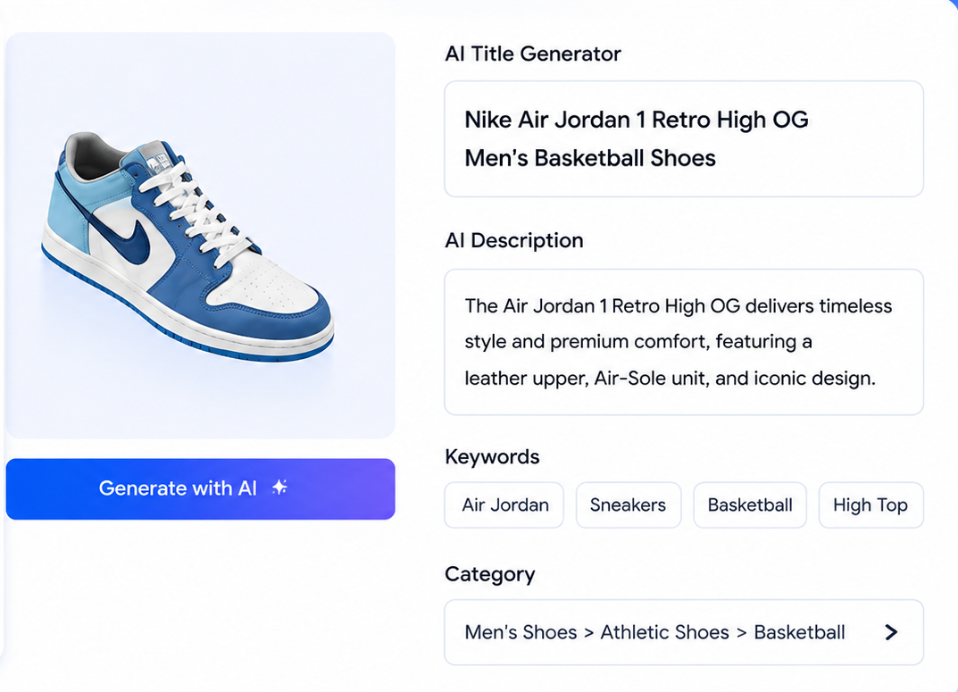 Infy-AI ecommerce dashboard